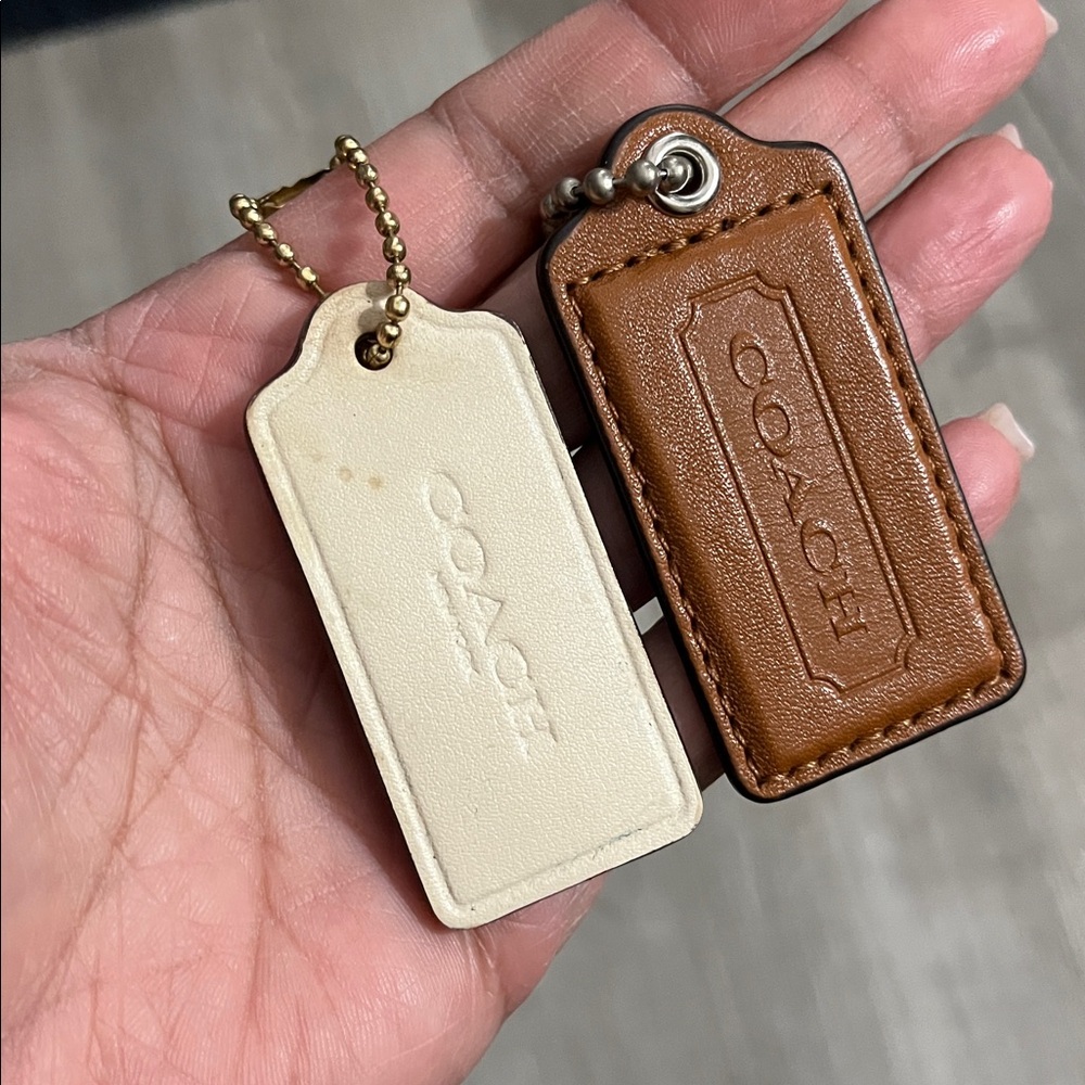 Coach Leather Keychain/tag Duo - Picture 5 of 6